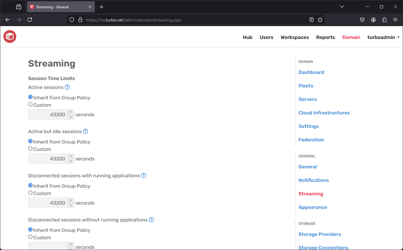 Admin General Streaming