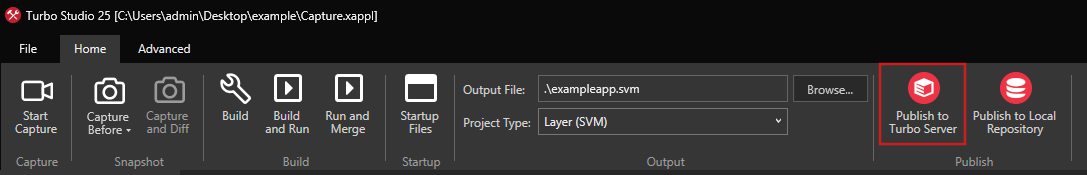 Turbo Studio Publish to Server
